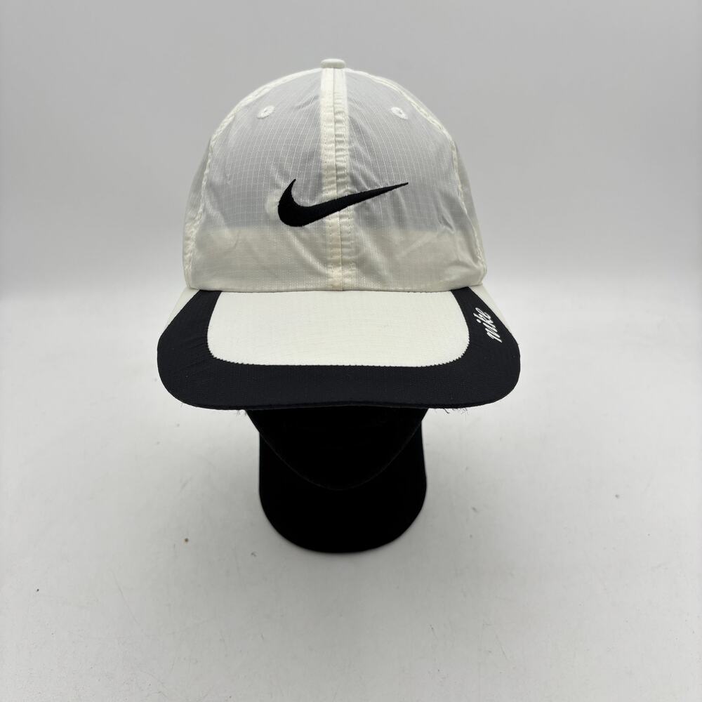 Vintage 90s Nike Lightweight Running Hat Nylon Swoosh Tennis Cycling Gorpcore